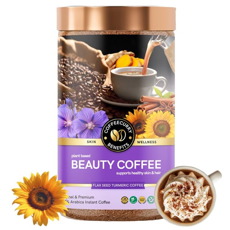 COFFEECURRY Beauty Coffee (65 Grams, 1 Month Pack) - Premium coffee For Skin Glow and Shiny Hair | Premium Arabica Instant Coffee - Image 1