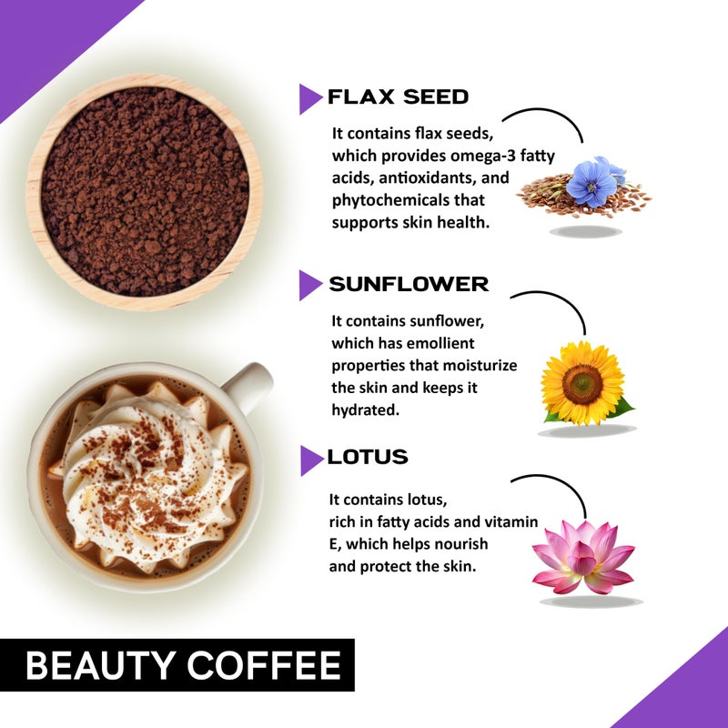 COFFEECURRY Beauty Coffee (65 Grams, 1 Month Pack) - Premium coffee For Skin Glow and Shiny Hair | Premium Arabica Instant Coffee - Image 3