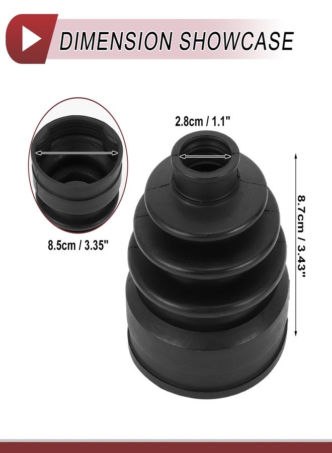 HEROFFIX 1 Set CV Joint Boot Kit for Nissan Pathfinder 13-20 for Nissan Murano 15-24 Inner Constant Velocity Joint Boot W/Clamps No.C97413JA0A Black Rubber - Image 4