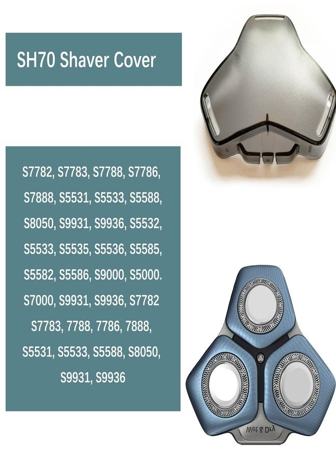 Gleway Shaver Head Cover Cap Cover for S5000 S7000 S9000 Series SH50 SH70 SH90, and Cleaning Brush 1Pack, Razor Cover Guard for Model S7782 S7783 7788 7786 7888 S5531 S5533 S5588 S8050 S993 - Image 3