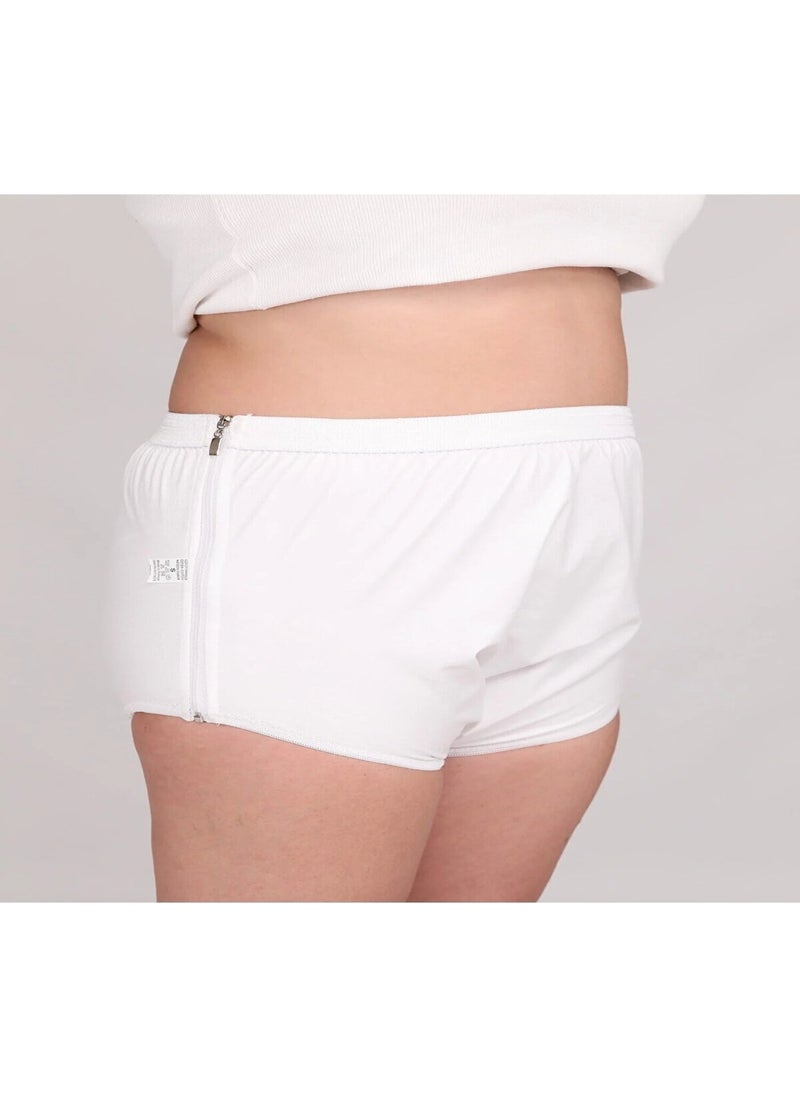 Clife - Zippered New Generation Washable Liquid Waterproof Patient Absorbent Panty Diaper - White - Image 1