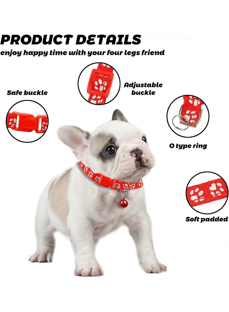 هوميفاي طوق قطط 6 قطع مع جرس، طوق هرّ قابل للتعديل، طوق كلب نايلون قابل للانفصال، طوق حيوانات أليفة مضاد للاختناق (ألوان مختلطة) - Image 2