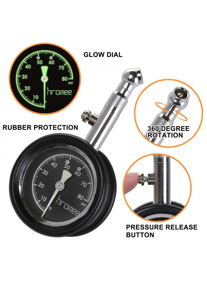 Hromee Hromee Automatic Tire Deflators Kit for Jeep, Cars, Trucks, ATV 6-30 PSI Adjustable Air Deflating Set with Gauge  - Image 3