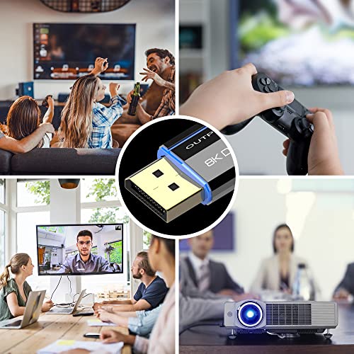 ecjtu كابل الألياف الضوئية DP 8K بطول 66 قدم/20 متر، 8K@60Hz، 4K@144Hz، كابل Displayport 1.4 بسرعة 32.4Gbps، موصل مطلي بالذهب، سلك نحيف ومرن، يدعم HBR3، DSC 1.2، HDR10، تأثيرات بصرية ثلاثية الأبعاد، سماعة رأس VR - Image 5