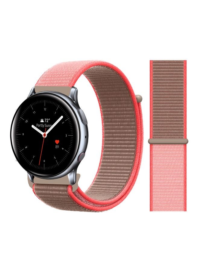 Perfii Replacement Band For Samsung Active 2 40/44mm Neon Pink/Brown - Image 2