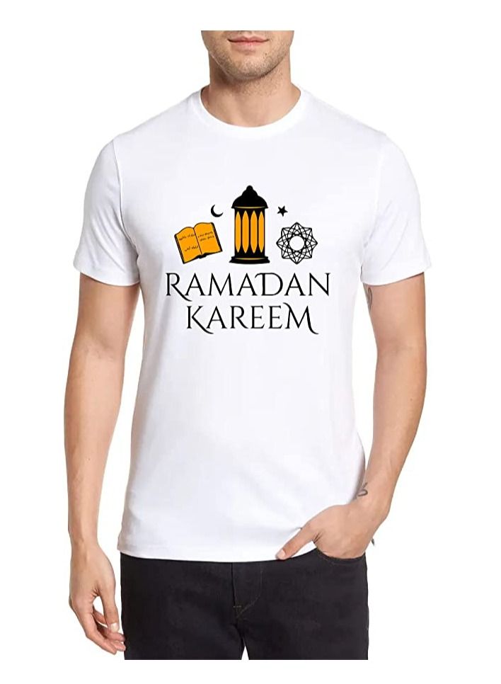PRINTSHOP4ME Ramadan Printed Round Neck Cotton Mens Tshirt Design 5 - Image 1