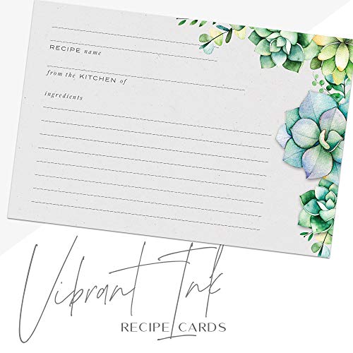 Dashleigh 48 Succulents Recipe Cards, 4x6 in, Water Resistant - Image 5