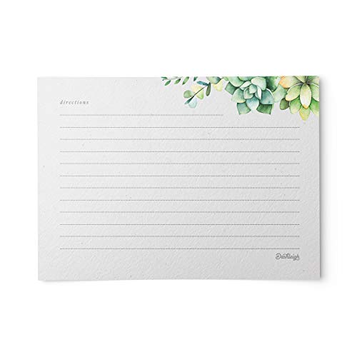 Dashleigh 48 Succulents Recipe Cards, 4x6 in, Water Resistant - Image 2