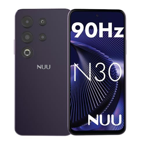 NUU N30 Cell Phone Unlocked for T-Mobile, Mint, Metro, Qlink, Tello 6GB/128GB, Teen Phone, Dual SIM 4G, Octa-Core 6.7" 90Hz HD+, Any Parental APP, Unlocked Android Phones, Purple, 1 Year US Warranty - Image 1