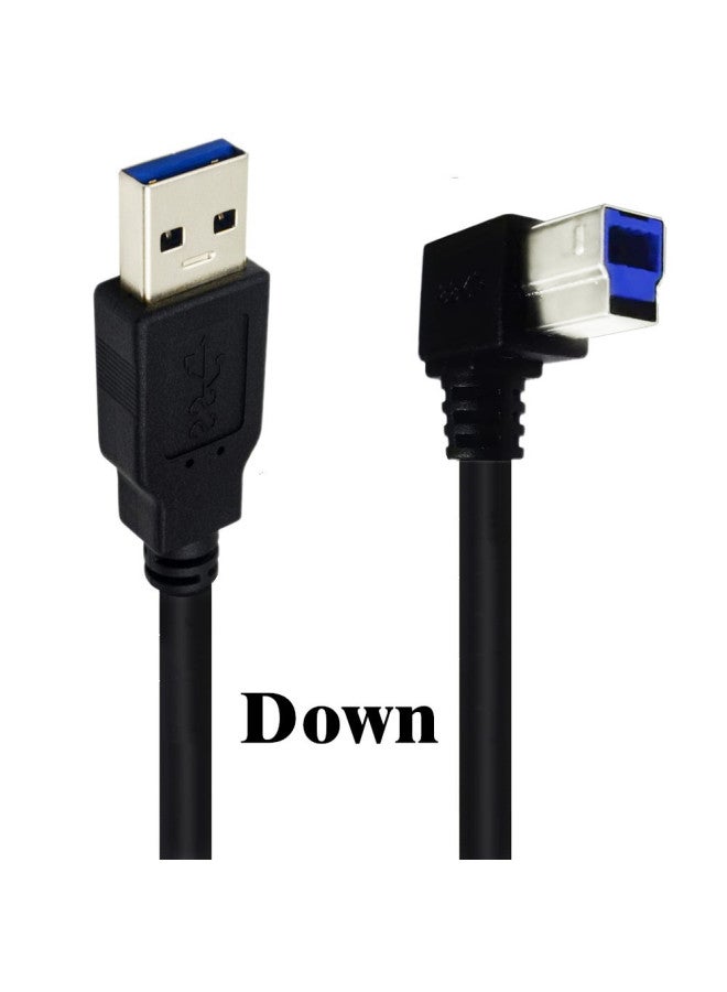 High-speed USB3.0A Male To B Male 90-degree Bend For Printer Monitor Scanner Cable-Color:Down Bend-Line Length:1.5 M - Image 1
