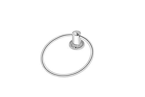 SANJARI Stainless Steel Towel RingNapking RingTowel HolderBathroom Accessories Silver Set of 6 PCS - Image 2