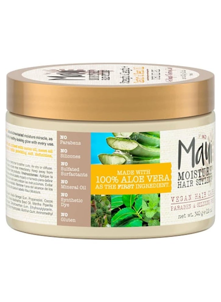 ماوي مويستشر جل زيت تجعيد الشعر بزيت الخروع وعشبة النيم من ماوي مويستشر، منتج طبيعي لتقوية واطالة الشعر المجعد، 12 اونصة - Image 4