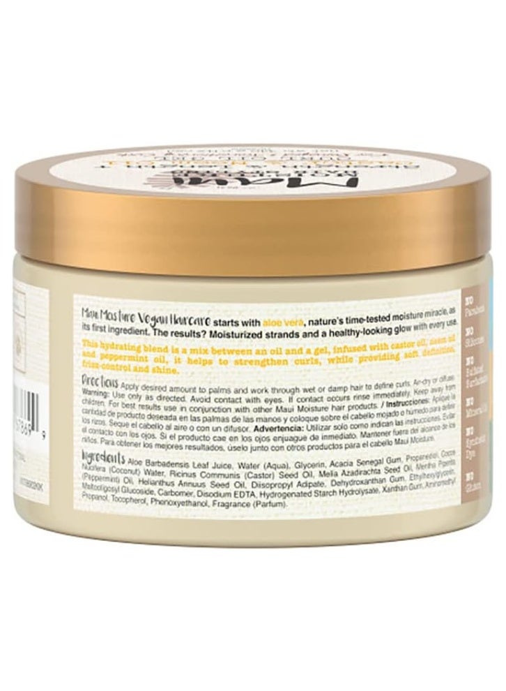 ماوي مويستشر جل زيت تجعيد الشعر بزيت الخروع وعشبة النيم من ماوي مويستشر، منتج طبيعي لتقوية واطالة الشعر المجعد، 12 اونصة - Image 2