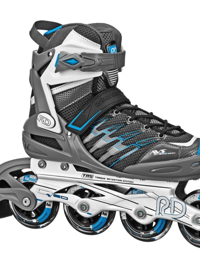 Roller Derby AERIO Q-60 Women's Inline Skates, Gray/White/Blue, Size 5 - Image 1