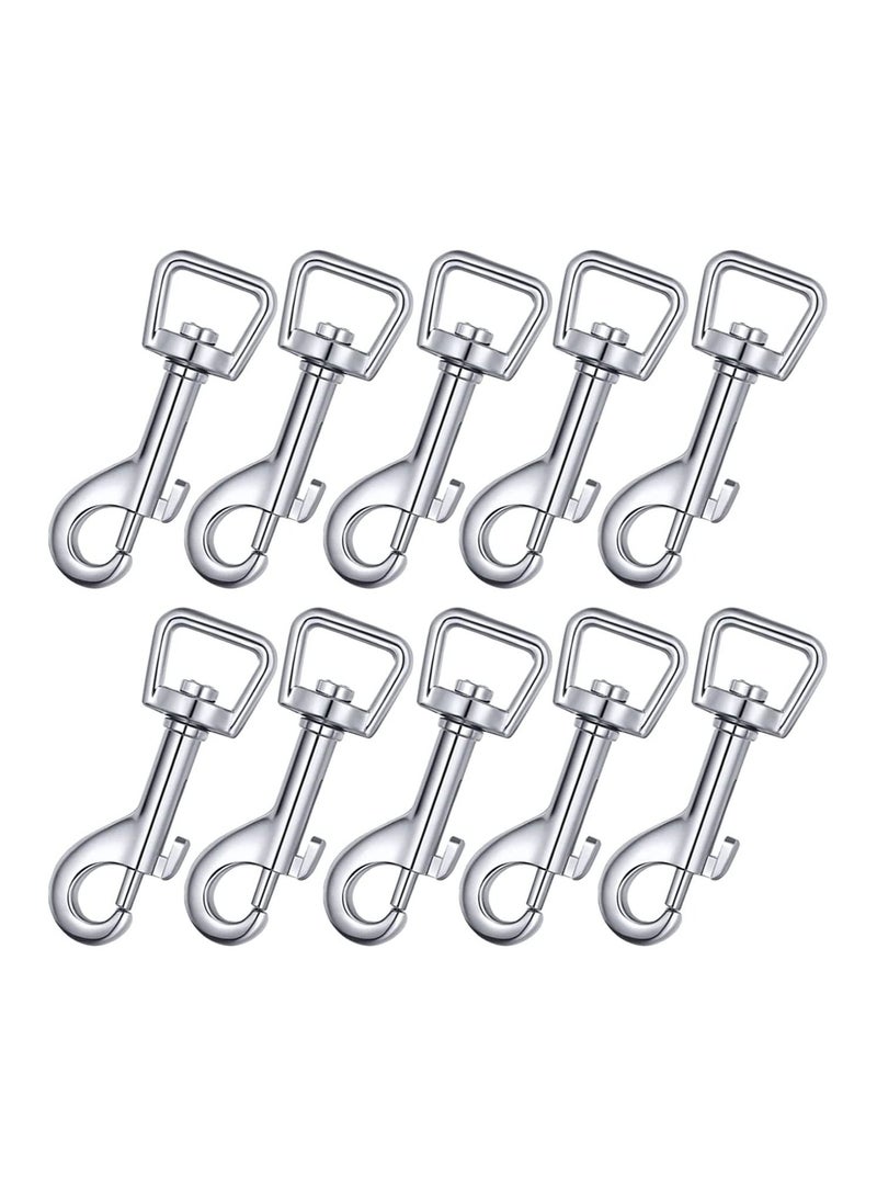 SYOSI 10 Pcs Dog Leash With Hook Buckle 360° Swivel Snap Hooks Square Eye Swivel Bolt Snap Heavy Duty Trigger Hooks Clips Stainless Steel Clips Clasp Suitable for connecting pet collars and keychains - Image 1