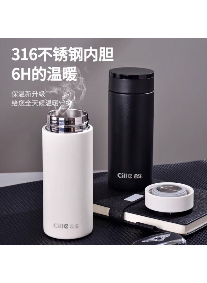 Cille Insulated Tumbler 316 Stainless Steel Water Bottle High-end Business Office Tea Cup Portable Outdoor Travel Mug For Men And Women