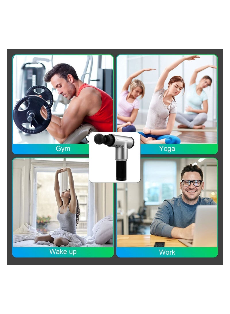 Muscle Massage Gun, Electric Hand-Held Deep Muscle Fascial Massager, With 4 Massager Heads, 4Th Gear Can Adjust Low Noise, Fitness Yoga Accessories - Image 3