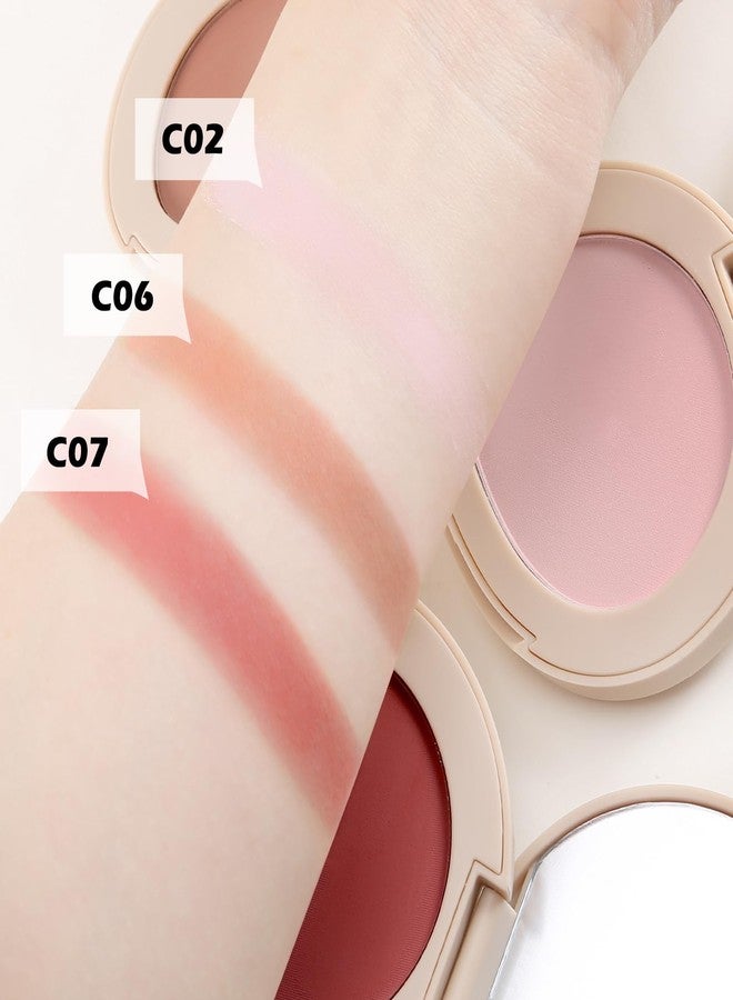 بوبين أحمر خدود بودرة غير لامع بلون واحد من بوبين، أحمر خدود مضغوط، مكياج للوجه، أحمر خدود عالي الصبغة لإطلالة ملونة تدوم طويلاً، لون طبيعي للخدود (C07) - Image 4