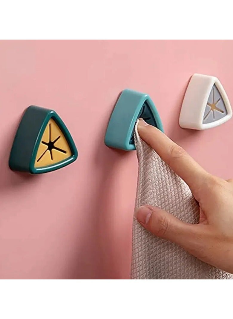 Goolsky 3pcs Punch-Free Towel Plug Holder Bathroom Storage Hanger Towels Storage Wash Cloth Clip Bathroom Kitchen Accessories Tool  - Image 1
