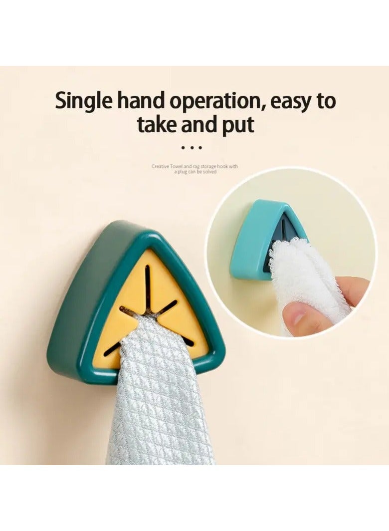 Goolsky 3pcs Punch-Free Towel Plug Holder Bathroom Storage Hanger Towels Storage Wash Cloth Clip Bathroom Kitchen Accessories Tool  - Image 3