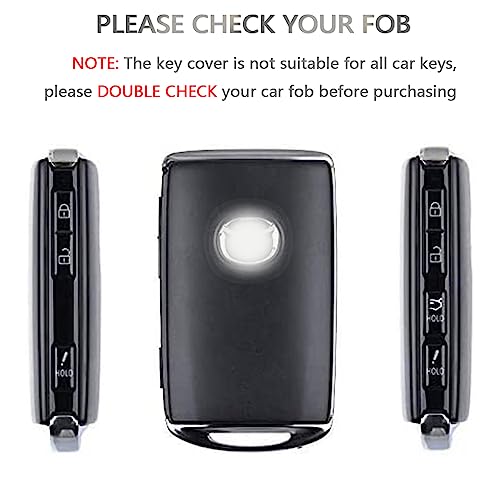 OFFCURVE Key Fob Cover with Keychain for Mazda, Special Car Key Case Compatible with 2019 2020 2021 2022 Mazda 6 3 Hatchback CX30 CX5 CX9 CX10 3-4-Button Smart Key Holder Car Accessories, Silver White - Image 2