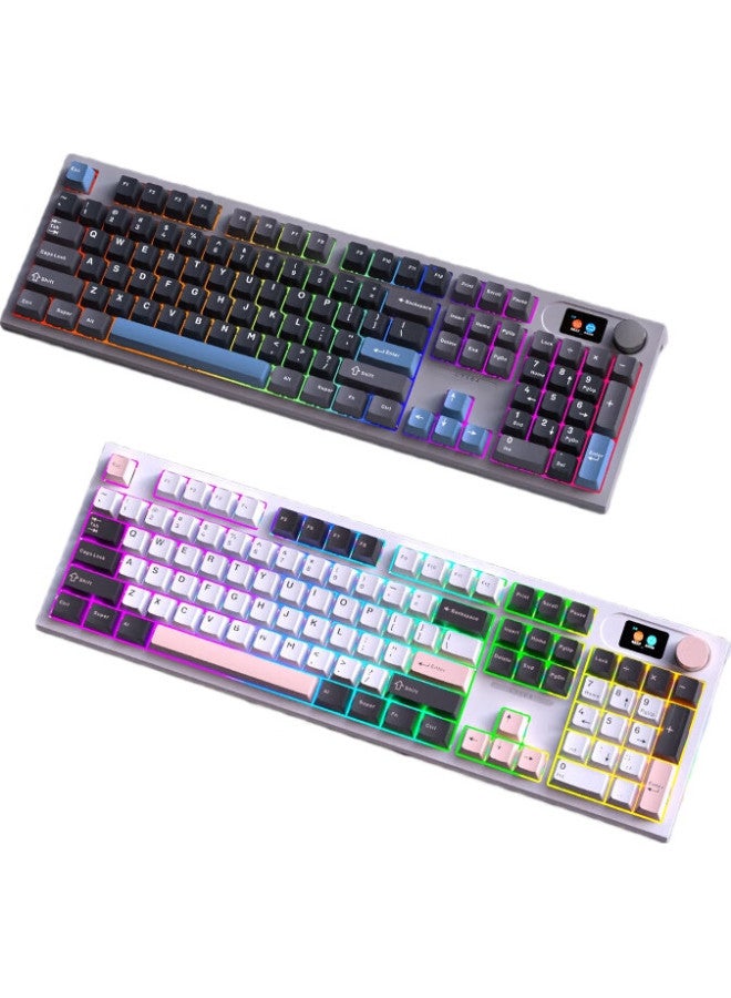 Langtu Lt104 Xiaochu, Tri-Mode Rgb Hot-Swappable Gaming Mechanical Keyboard, Wired/Wireless/Bluetooth, Gaming And Office Keyboard, Hai Kong Switch - Image 1