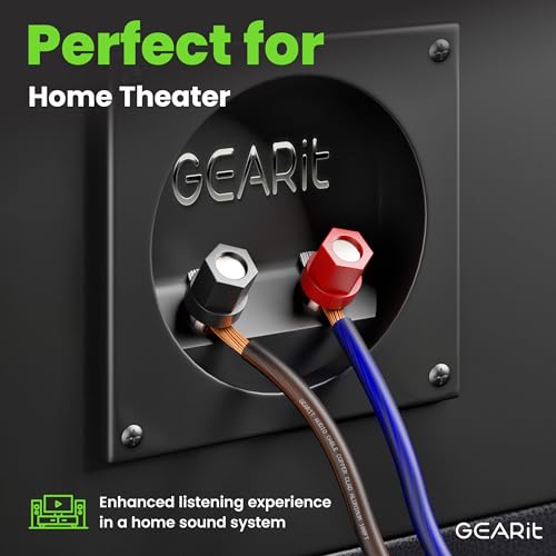 GEARit Speaker Wire 14 Gauge, Speaker Cable 100ft for Car Audio, Home Theater, CCA(Black Blue) - Image 5