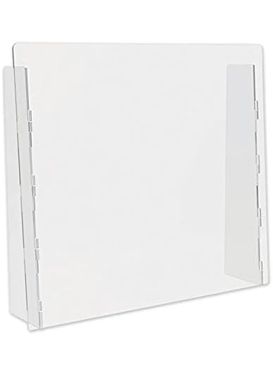 Deflecto DeflectO Freestanding Sneeze Guard 24inch H x 27inch W Clear Acrylic 2Carton PBCTA2724F  - Image 2