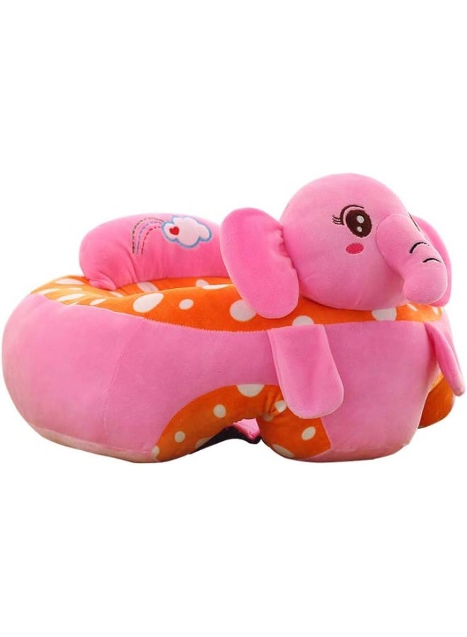 LTSWEET Toddler Chair for Learn to Sit Cartoon Plush Sofa Seat Baby Support Seat Soft Large Cushion Non Slip Body Back Pillows Suitable for 3-18 Months Baby, Pink - Image 1