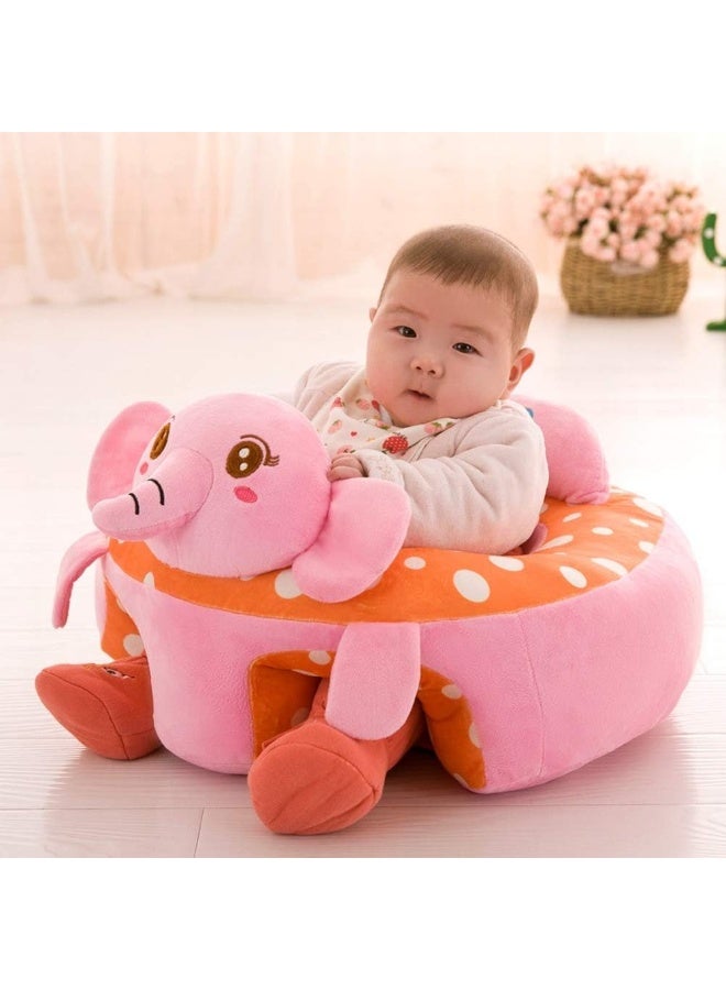 LTSWEET Toddler Chair for Learn to Sit Cartoon Plush Sofa Seat Baby Support Seat Soft Large Cushion Non Slip Body Back Pillows Suitable for 3-18 Months Baby, Pink - Image 4