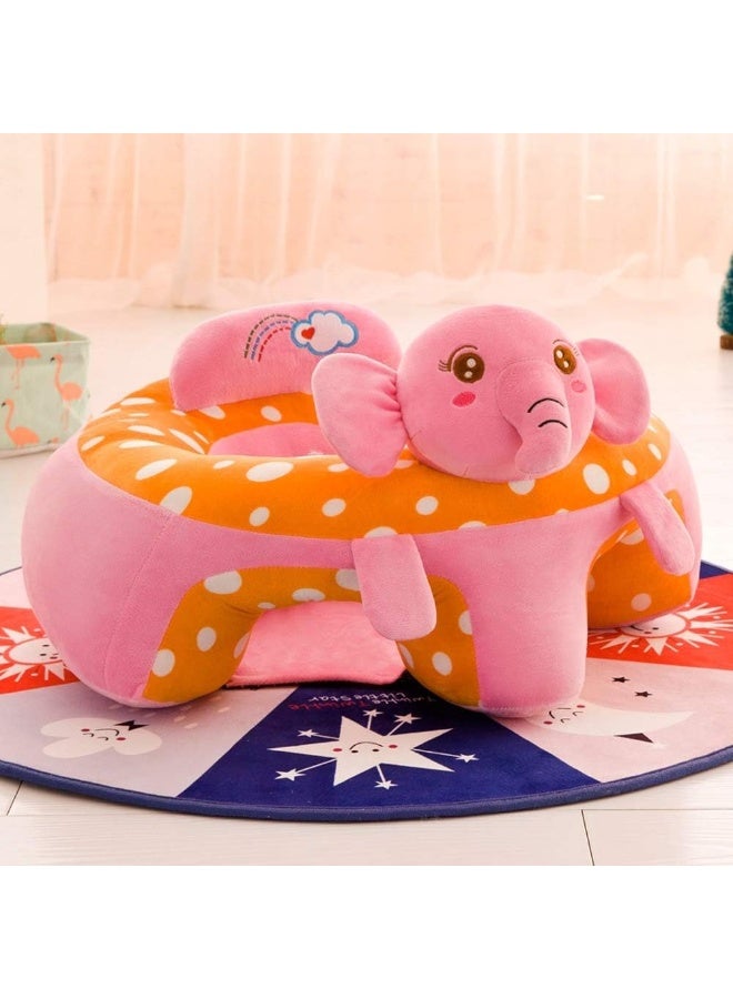 LTSWEET Toddler Chair for Learn to Sit Cartoon Plush Sofa Seat Baby Support Seat Soft Large Cushion Non Slip Body Back Pillows Suitable for 3-18 Months Baby, Pink - Image 5