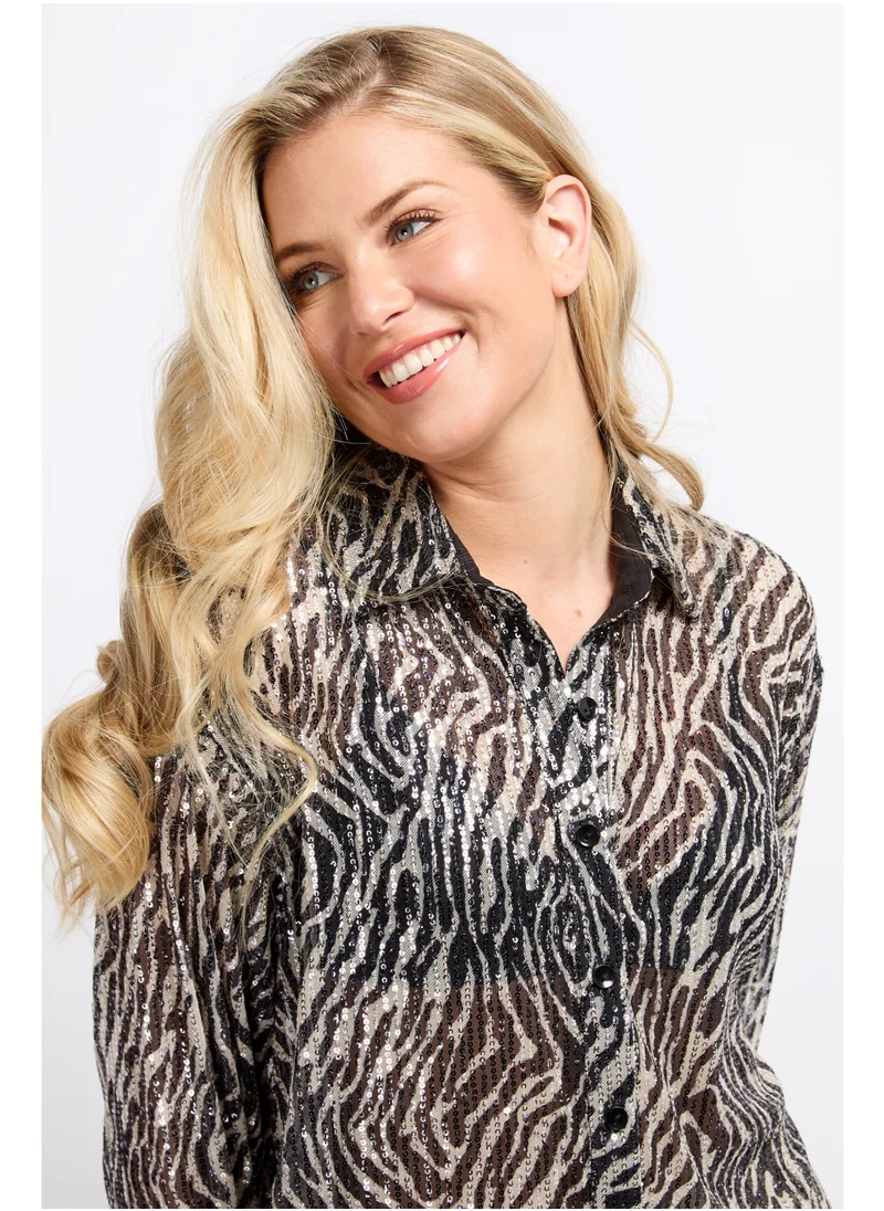 ليتل مسترس Printed Button Down Shirt