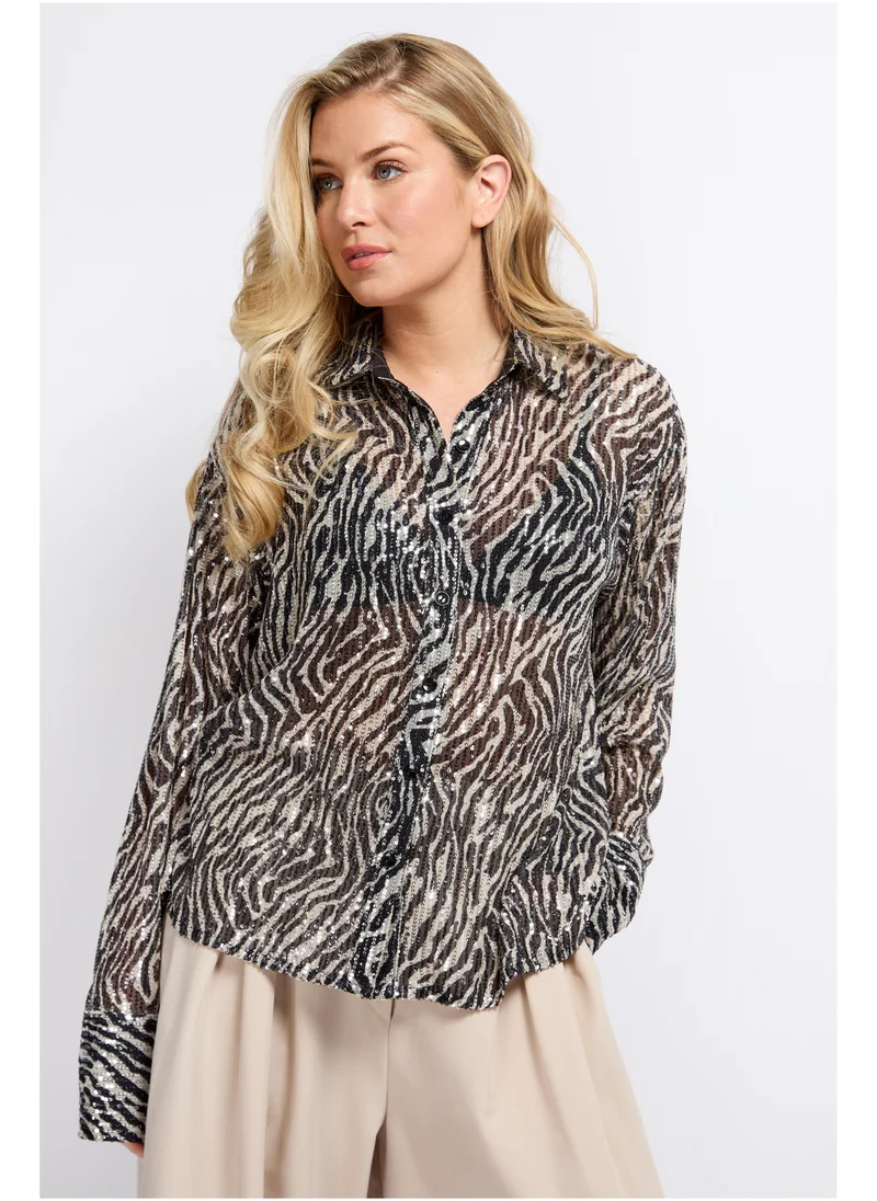 ليتل مسترس Printed Button Down Shirt