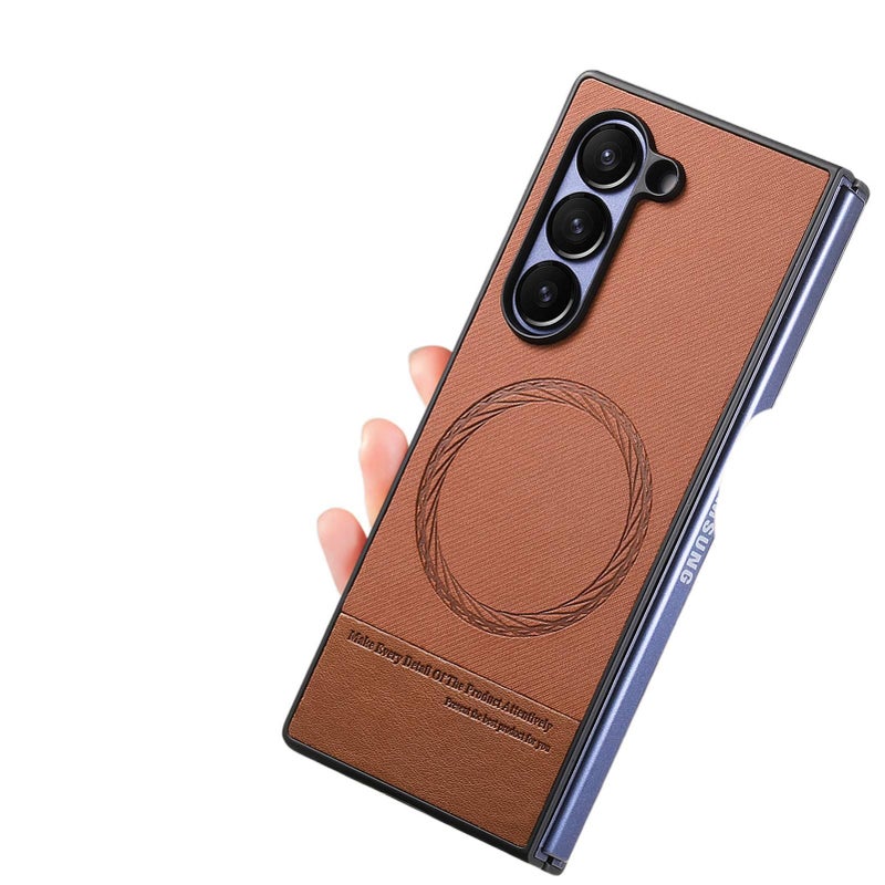 غطاء MagSafe بPC لـ Samsung Galaxy Z Fold 6 مع مغناطيس قوي وتغطية كاملة مع مقاوم للصدمات مع مقاوم للخدش مع حماية من السقوط باللون أزرق مغناطيسي للاستخدام الداخلي للرحلات اليومية - Image 4