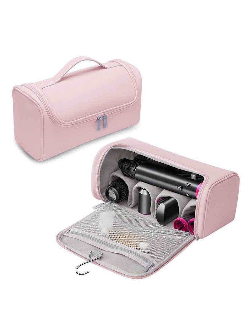 Travel Organizer for Dyson Aiwrap Curling Iron Styler Compatible Portable Hair Dryer and Accessories (baby pink)  - Image 1