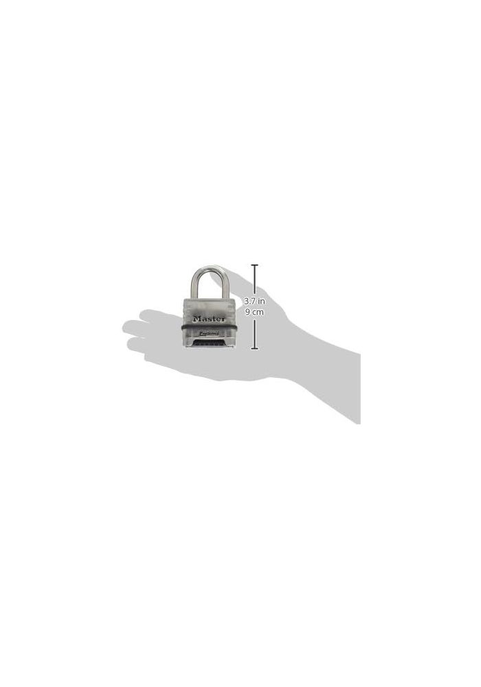 Master Lock 1174D Pro Series Resettable Combination Padlock - Stainless Steel, 1.5" x 2.2" x 3" - Image 5