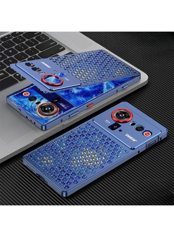 Aluminum Heat Dissipation Case Compatible with ZTE Nubia Z80 Ultra, Luxury Metal Breathable Cooling Hollow Borderless Shockproof Anti-Scratch Slim Cover
