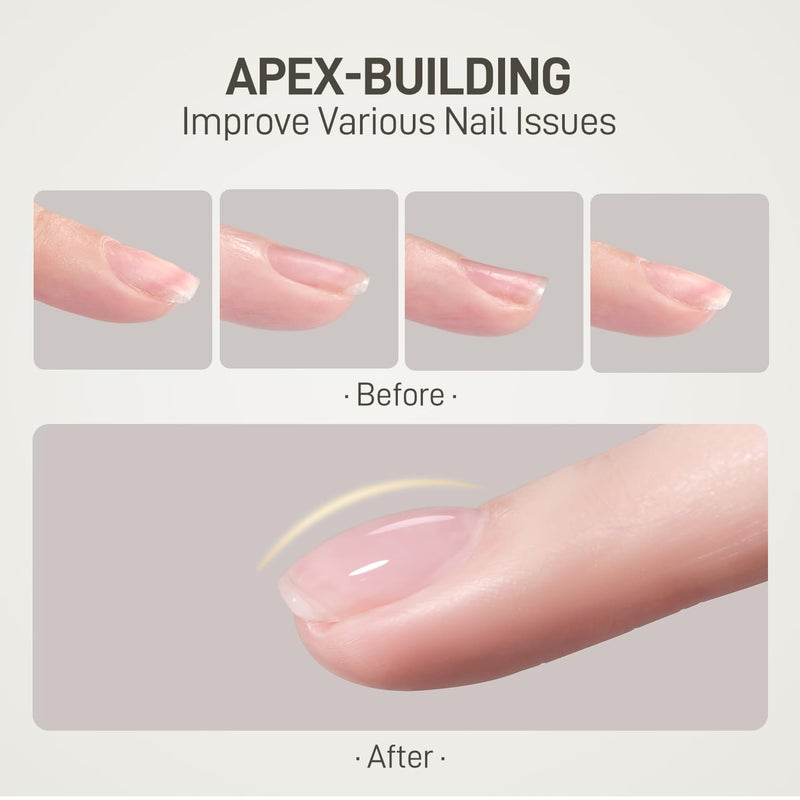 GAOY Gel Top Coat, Builder Gel and Base Coat Set, 16ml 3 Pcs Clear Glossy No Wipe Combination for Long Lasting UV Light Cure Nail Art DIY - Image 2