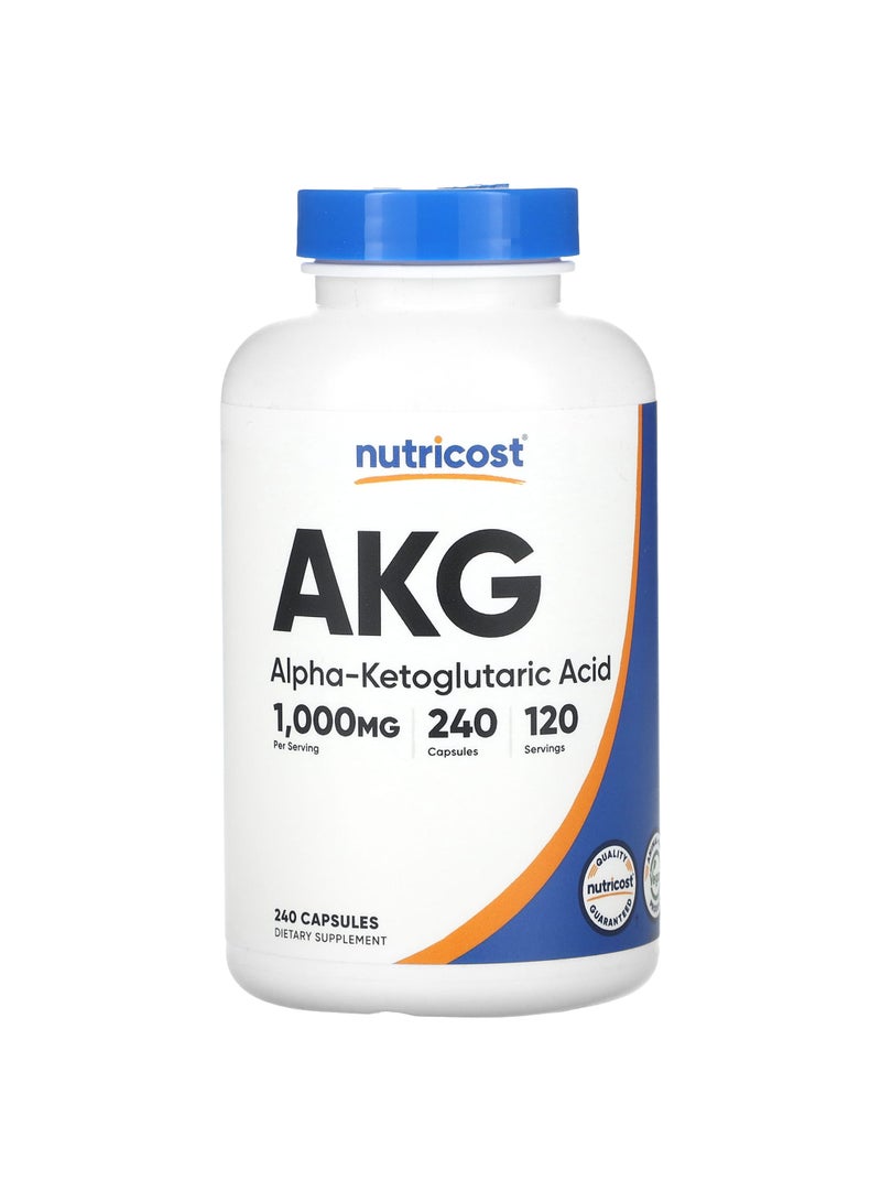 Nutricost AKG (Alpha-Ketoglutaric Acid), 240 Capsules (500 mg per Capsule)