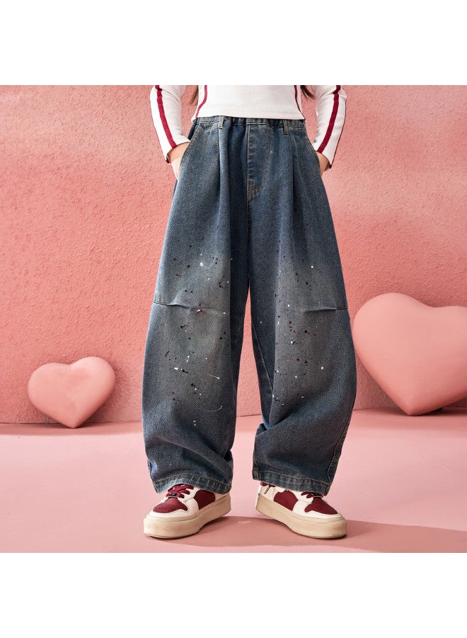 Ask Junior Children's Pants, Girls' Straight-leg Trousers, Sports Casual Long Pants For Youth, Fall