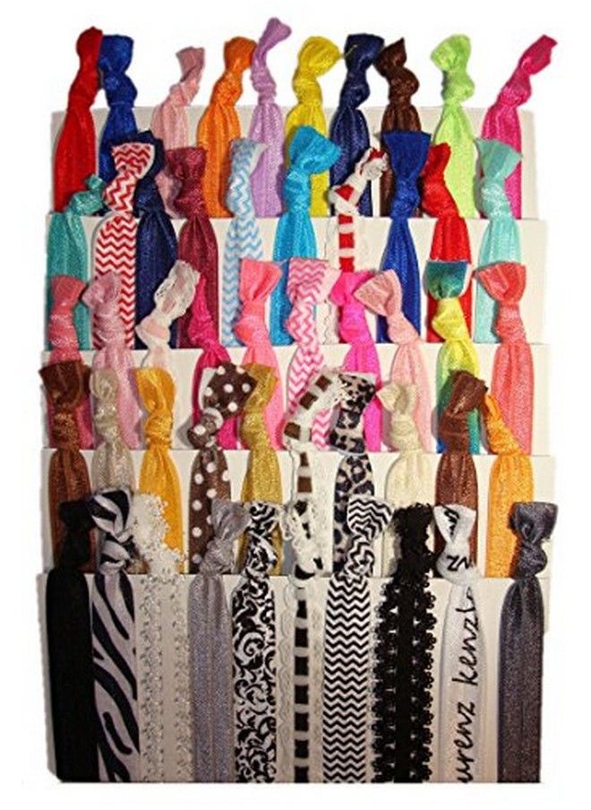 Kenz Laurenz No Crease Hair Ties 50 Pack (Prints And Solids) By  - Image 4
