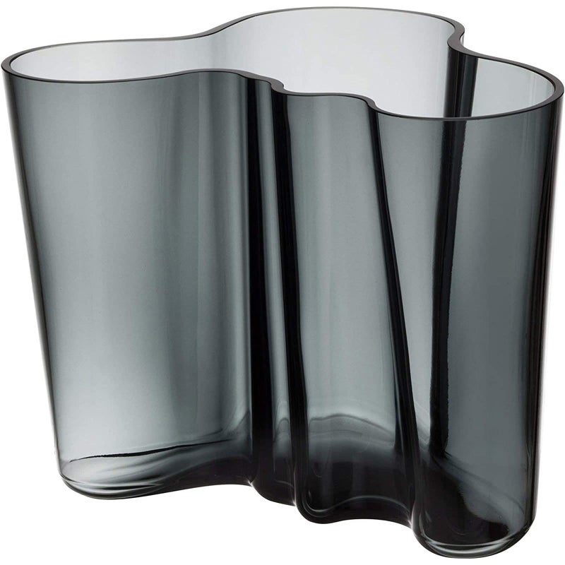 Iittala  1020905  Alvar Aalto vases  Glass  Grey  19 x 20 x 16 cm - Image 1