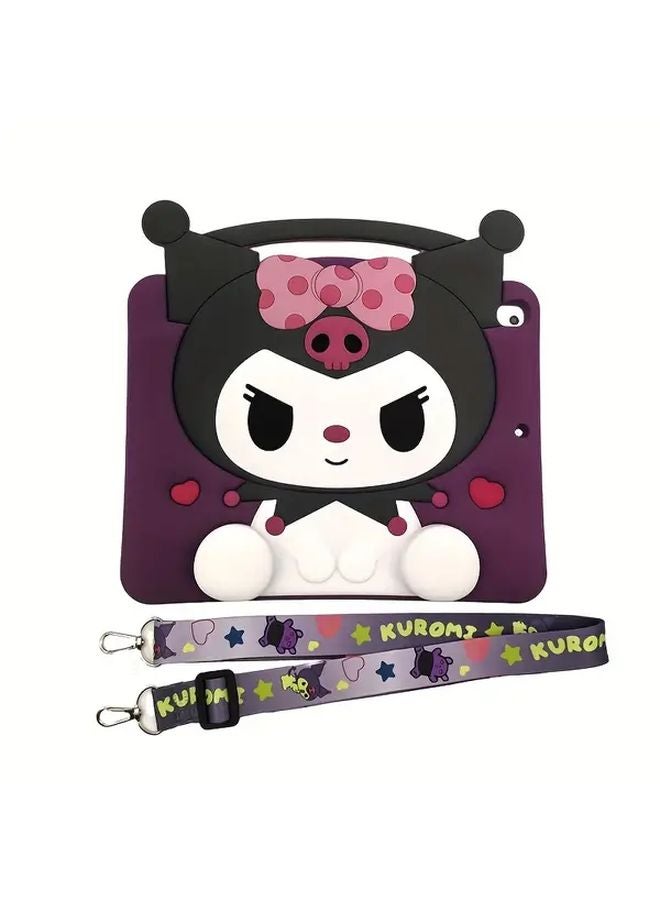 Sanrio Kuromi iPad Air 3 Case Cute Cartoon Design Pink Bow Hearts Adjustable Stand - Image 1
