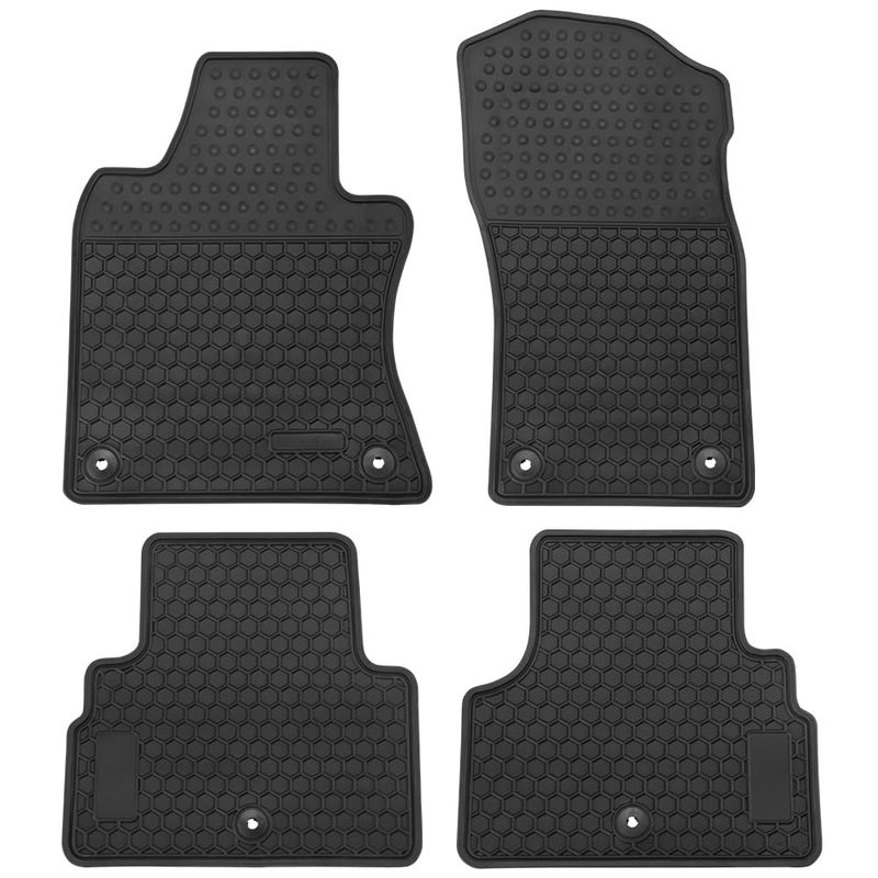 Matericuo Car Floor Mat for Infiniti Q50 2014-2024 / Q60 2020-2022 Custom Fit Full Black Rubber Auto Liner Mats All Weather Protection Heavy Duty Odorless - Image 1