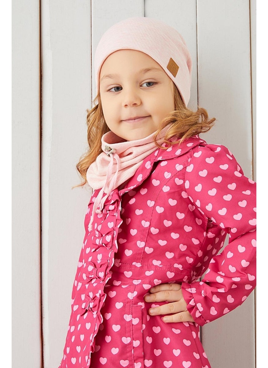 Babygiz Girl's Powder Rope Hat Beanie Neck Collar Set Cotton Camisole  - Image 4