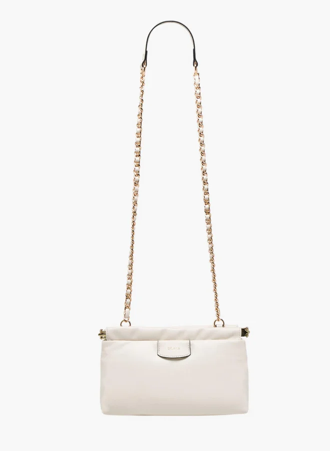 Celeste Solid Crossbody Bag with Chain Strap