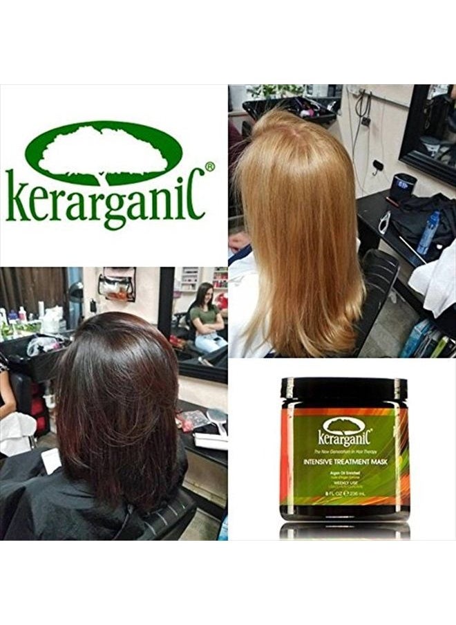 kerarganic - Intensive Treatment Mask Argan Oil Enriched Keratin Hair Repair Treatment, 8oz - Image 1