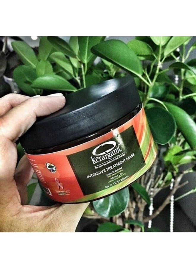 kerarganic - Intensive Treatment Mask Argan Oil Enriched Keratin Hair Repair Treatment, 8oz - Image 1