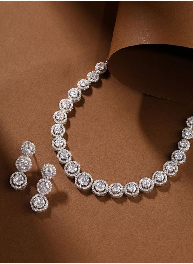 Priyaasi Brass Women Brass Jewellery Set with pattern and secured with closure and styled in ideal for Western moments — perfect for fashion-forward occasions.  - Image 1