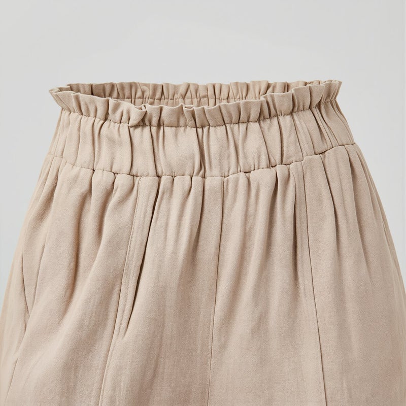 Women Linen Wide Leg Pants All Match For Tops Sneakers Heels Easy Outfit Comfy Casual Trousers - Image 5